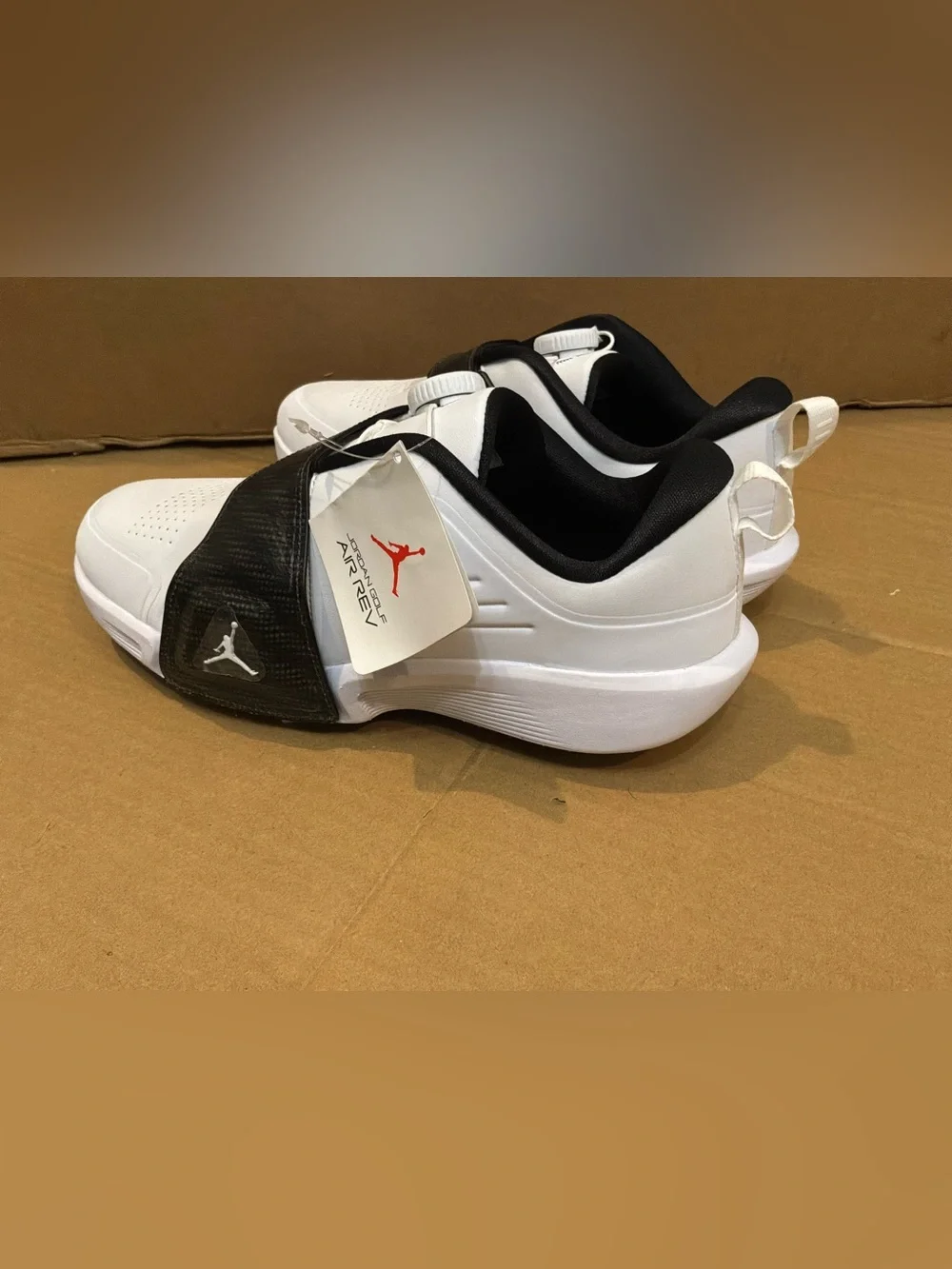 Nike Jordan Air Rev White Black Athletic Golf Shoes FV6338-103 Men's Size 9